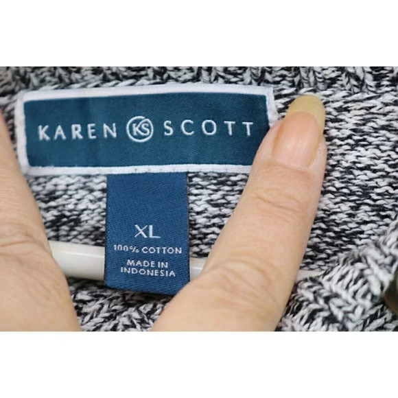 Karen Scott Women's Cotton Knit Marled Sweater Tunic-Size XL - Picture 5 of 8